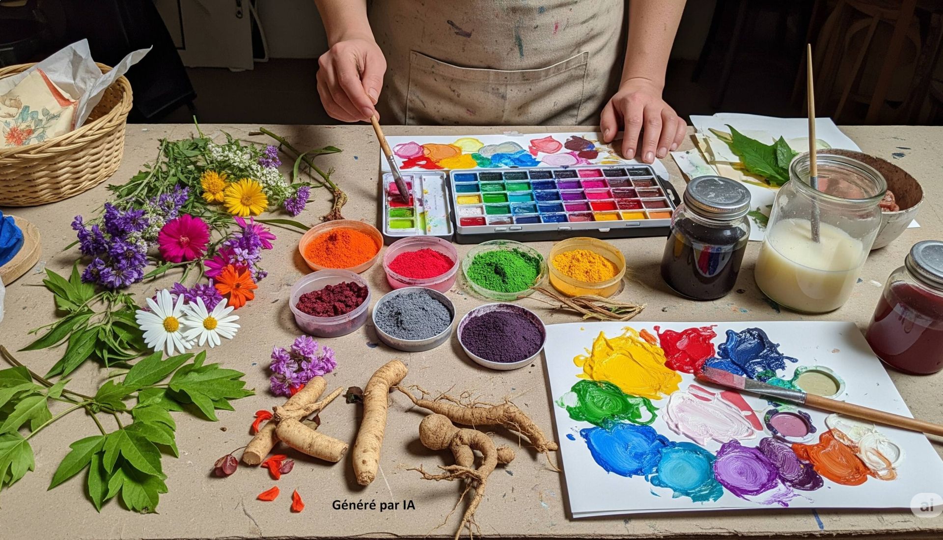 DE LA PLANTE A LA PALETTE : APPRENDRE A FABRIQUER SES PROPRES PEINTURES DE A A Z - 1er module