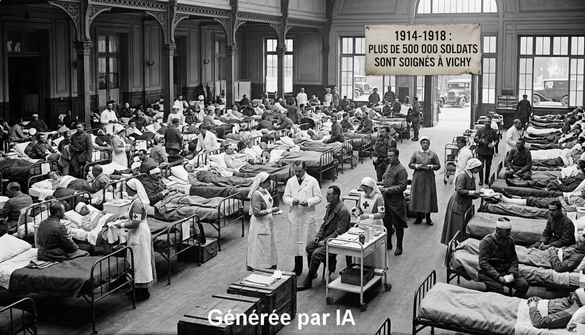 1914-1918 : PLUS DE 500000 SOLDATS SONT SOIGNES A VICHY
