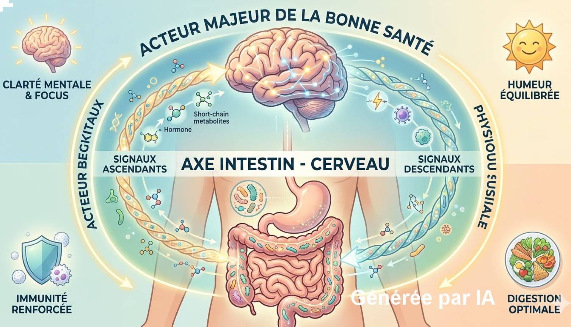 L'AXE INTESTIN-CERVEAU, ACTEUR MAJEUR DE LA BONNE SANTE CEREBRALE